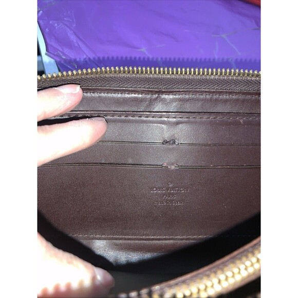 Louis Vuitton Monogram Wine Vernis Patent Leather Empreinte Zippy Long Wallet - Picture 8 of 13